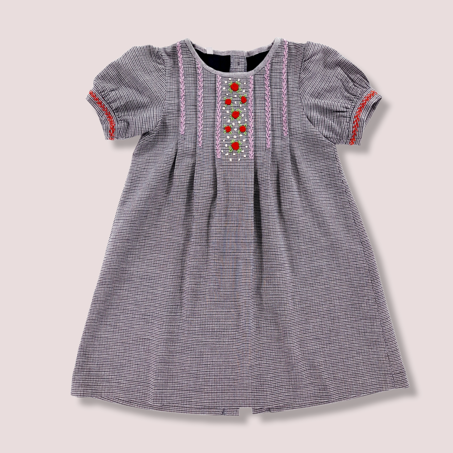 STYLE KATIA Grey Shepherd Check Toddler Girl Dress